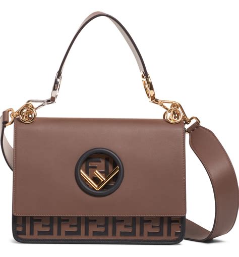 fendi kan i logo shoulder bag|fendi bag with thick strap.